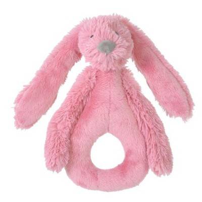Deep Pink Rabbit Richie Rattle 18 cm