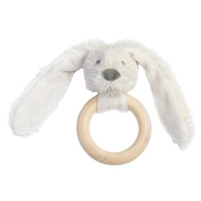 Ivory Rabbit Richie Wooden Teething Ring 12 cm