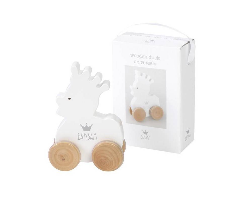 Wooden Duck on Wheels