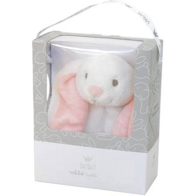Doudou conejo rosa en caja regalo