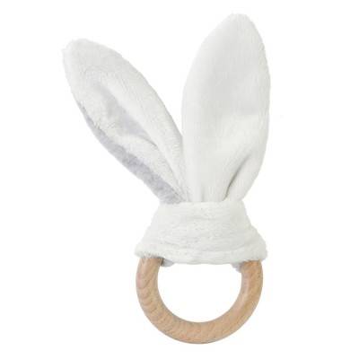 Eco Friendly Wooden Teething Ring Grey