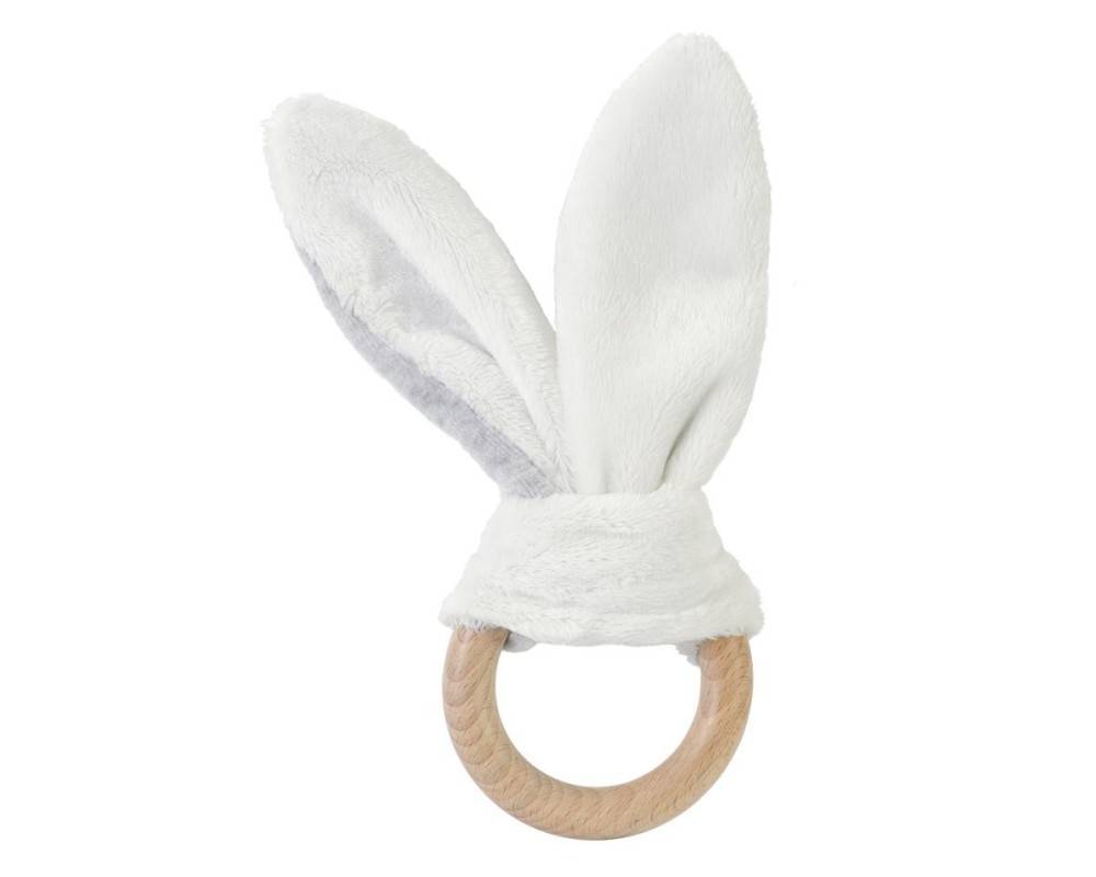 Eco Friendly Wooden Teething Ring Grey