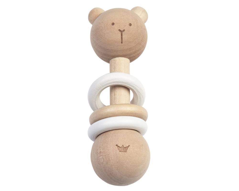 Eco Friendly Wooden Bear Rattle