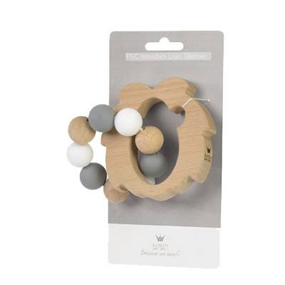 Eco Friendly Wooden Lion Teether 2