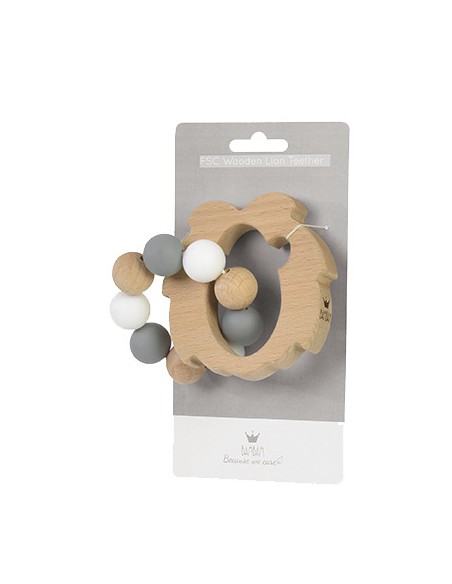 Eco Friendly Wooden Lion Teether