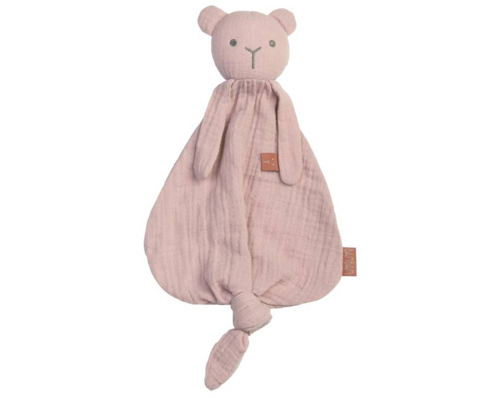 Doudou tejido organico oso rosa