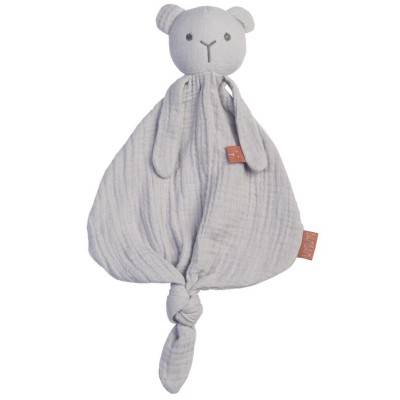 Doudou tejido organico oso gris
