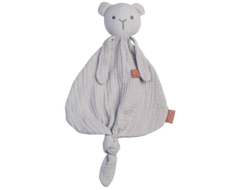 Doudou tejido organico oso gris