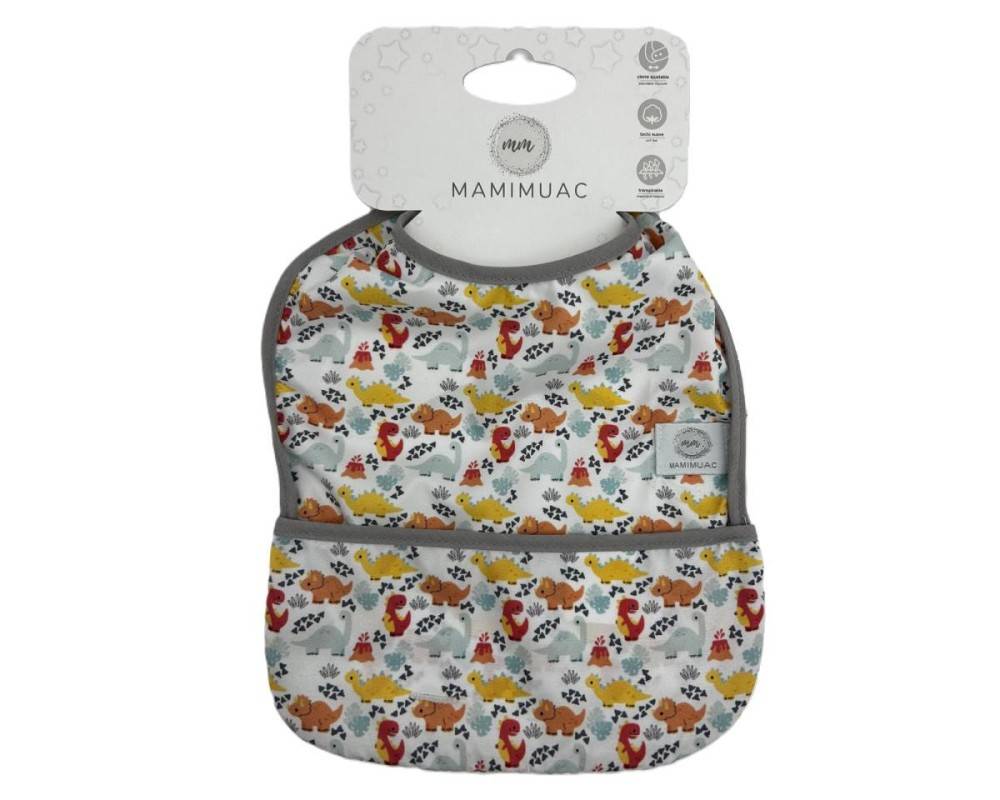 BABERO IMPERMEABLE DINO BLCO 