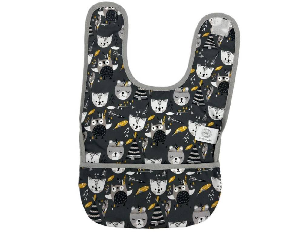 BABERO IMPERMEABLE MAPACHE MOSTAZA