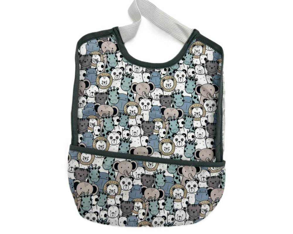 BABERO GOMA IMPERMEABLE ZOO AZUL