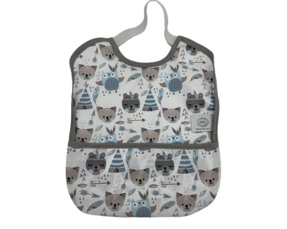 BABERO GOMA IMPERMEABLE MAPACHE AZUL
