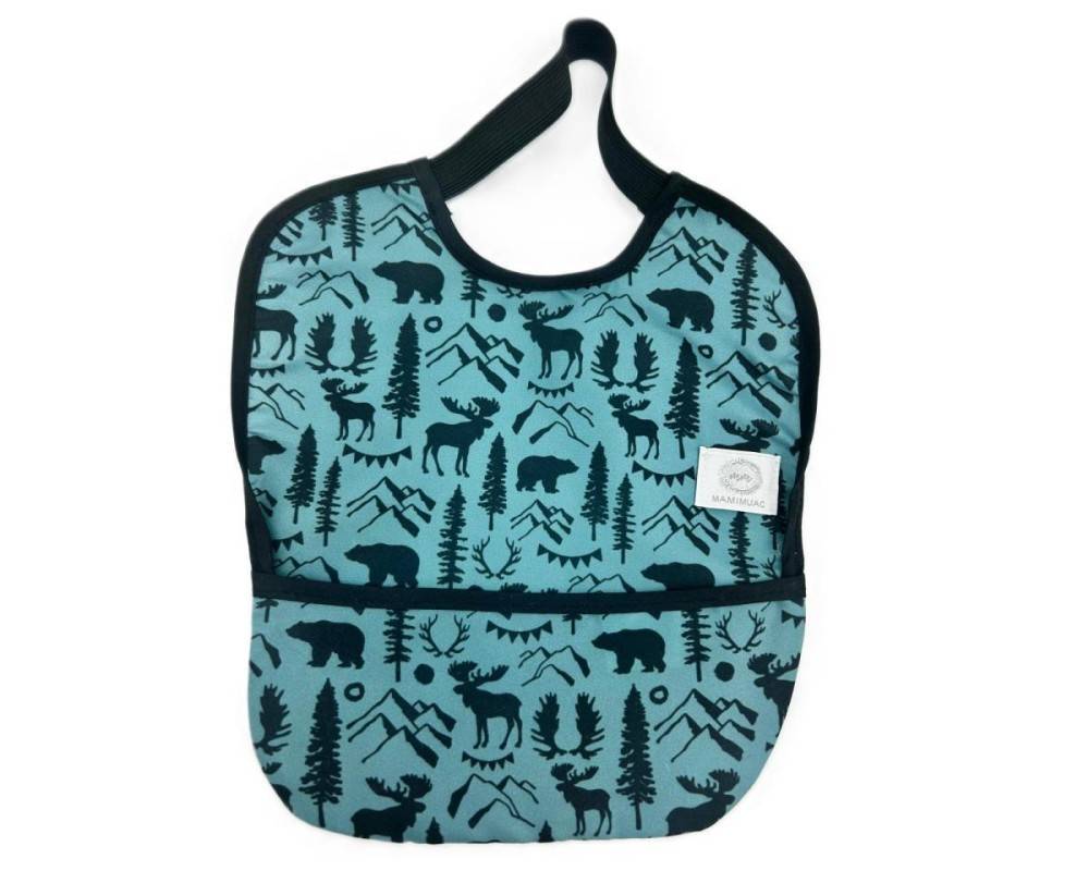 BABERO GOMA IMP  ALCE AZUL