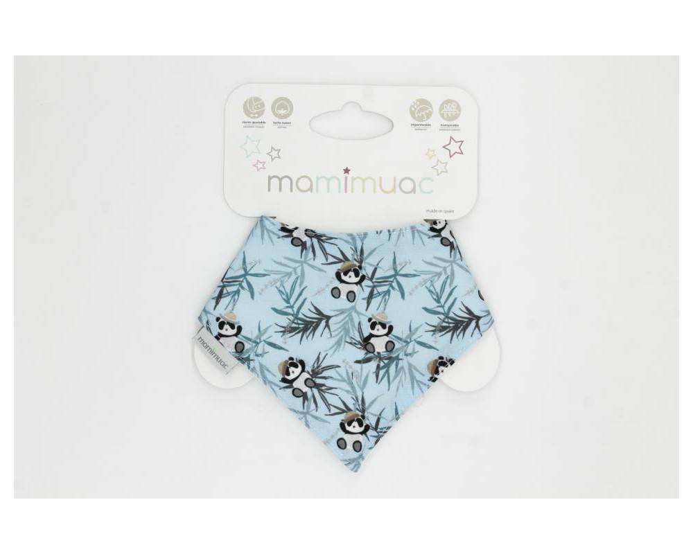 Bandana quitababas panda celeste
