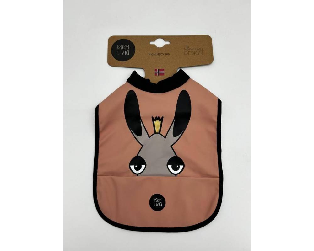 Babero donkey melocotón