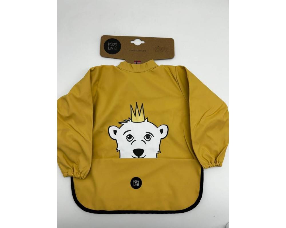 Babero Mangas oso mostaza