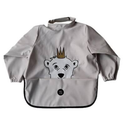 Babero Mangas oso gris