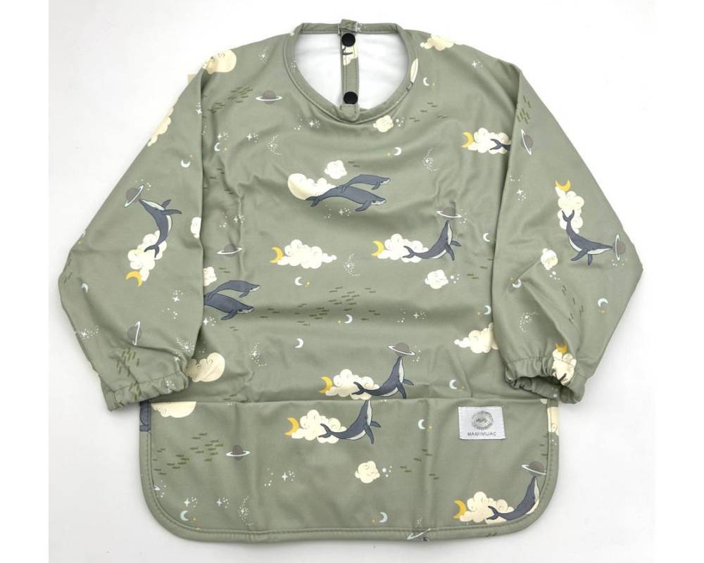 Babero Mangas PU Talla S Ballenas