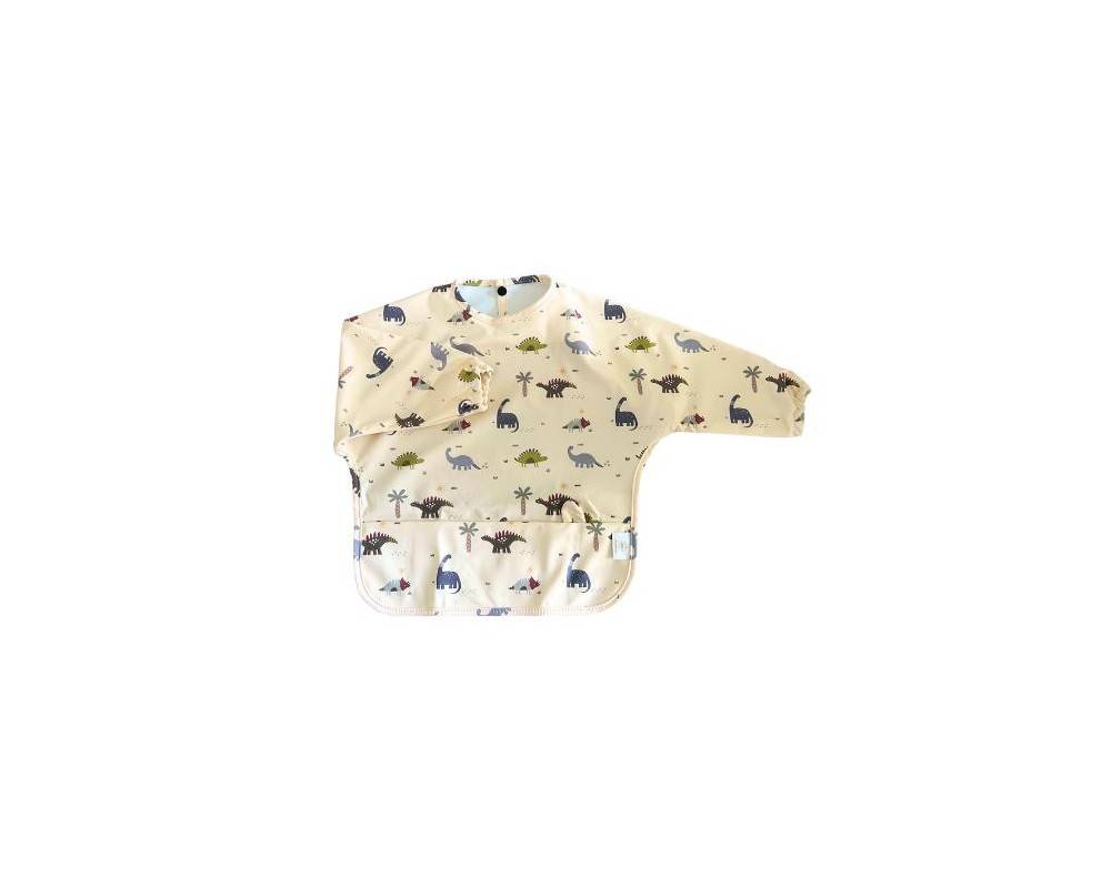 Babero Mangas PU Talla S Dino beig