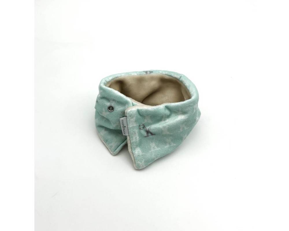 Cuello pelo conejo verde