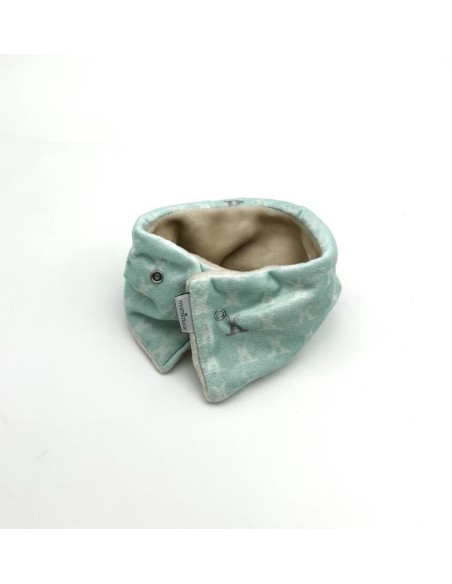 Cuello pelo conejo verde