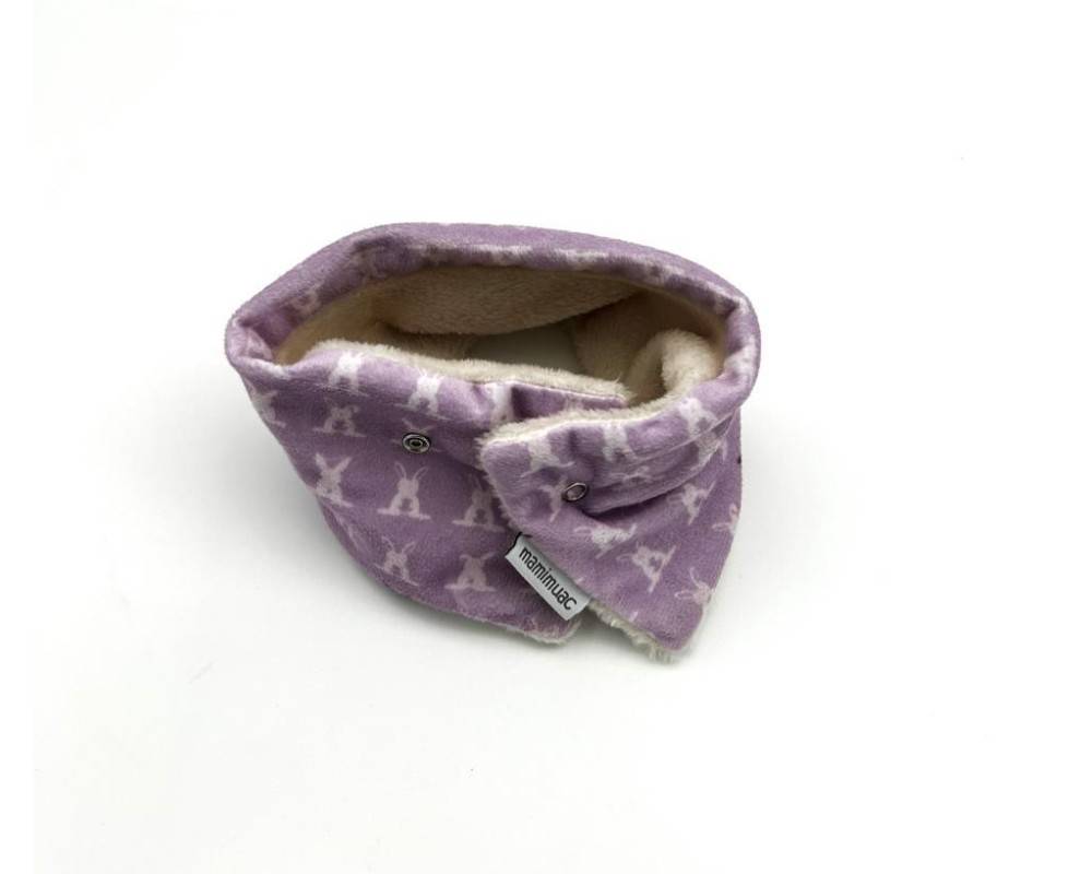 Cuello pelo conejo rosa