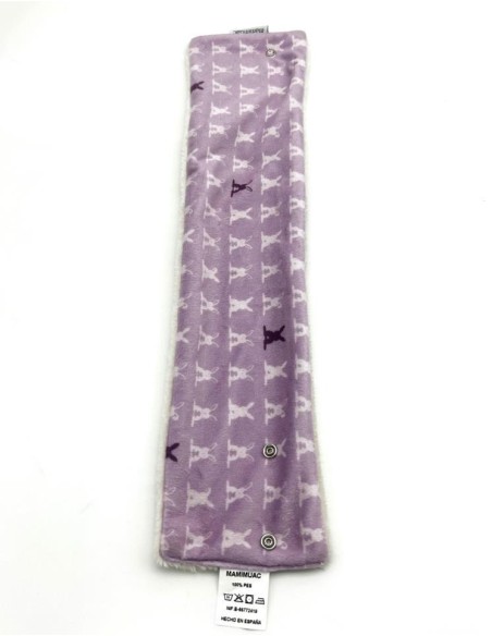 Cuello pelo conejo rosa