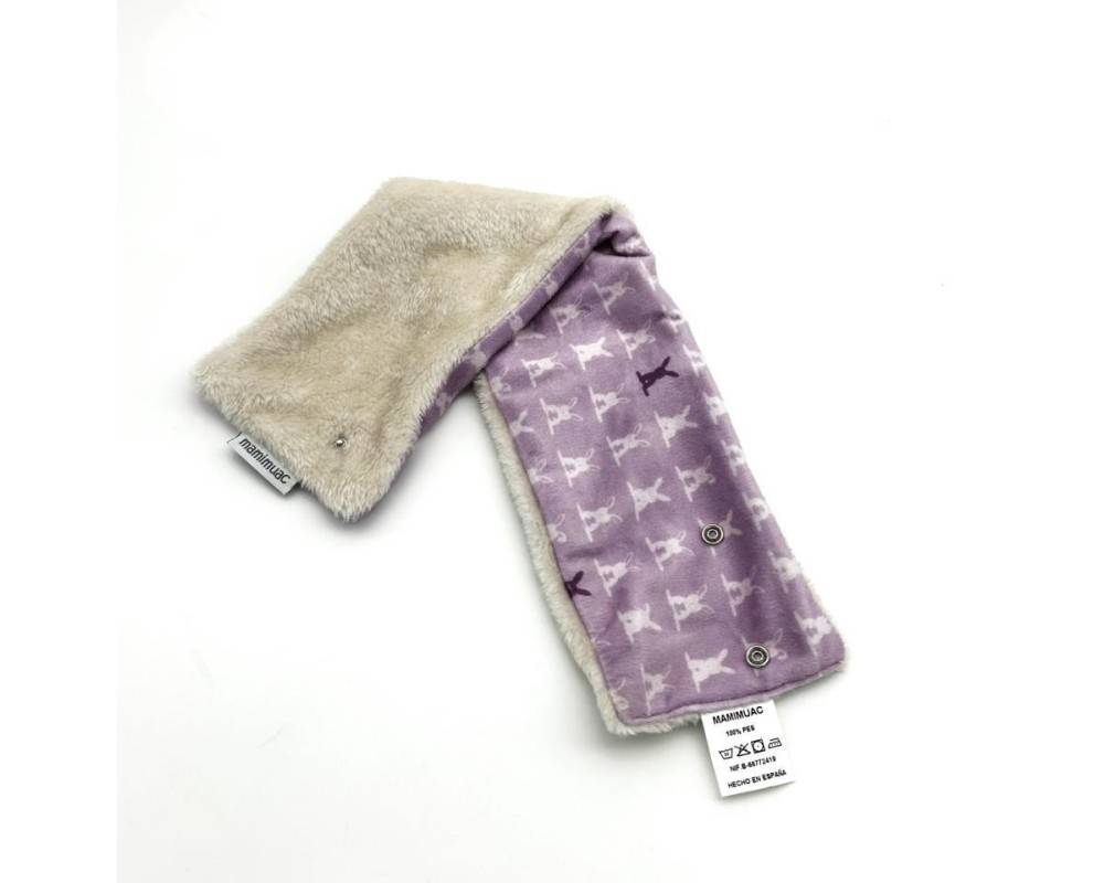 Cuello pelo conejo rosa