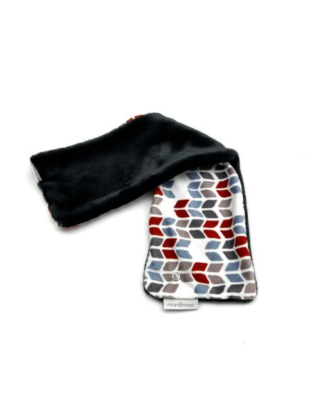 Cuello pelo geometrico rojo