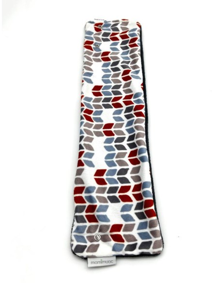 Cuello pelo geometrico rojo