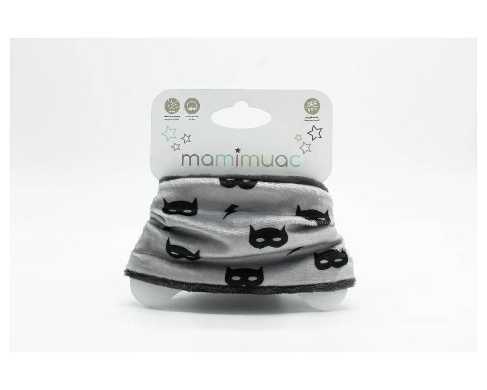 Cuello pelo mascara gris
