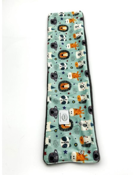 Cuello Pelo Zebra azul