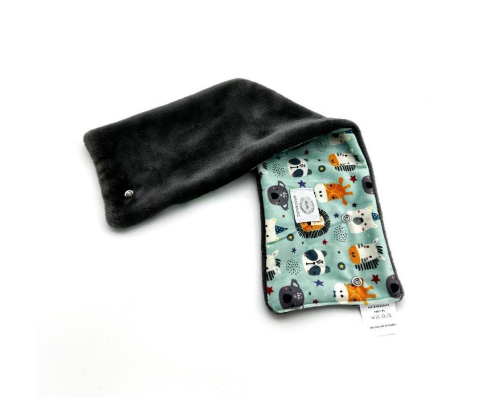 Cuello Pelo Zebra azul