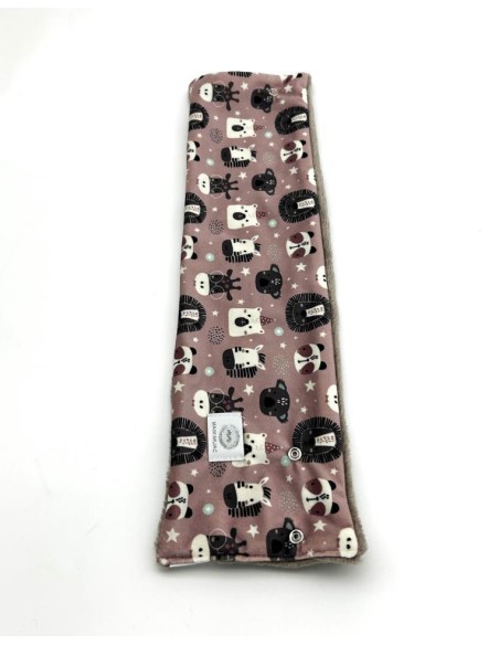 Cuello Pelo Zebra rosa