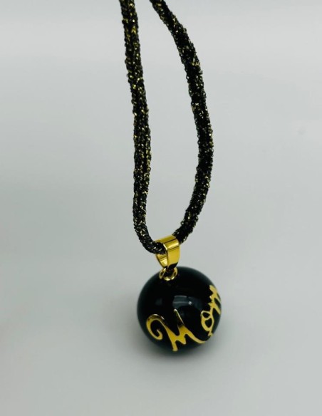 LLAMADOR DE ANGEL MOM NEGRO-ORO