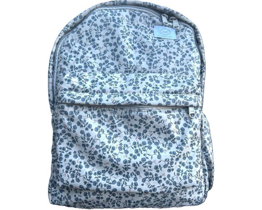 Mochila PU Flores azul