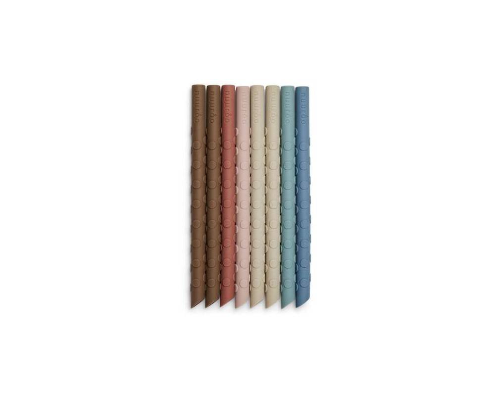 NU116 Ada cañas silicona 8-pack Color mix