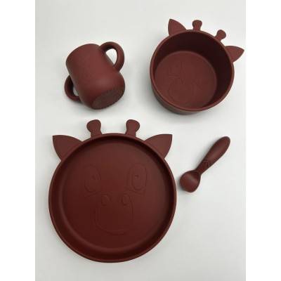 NU123 Lykke Vajilla completa 4-pack Girafa Mahogan