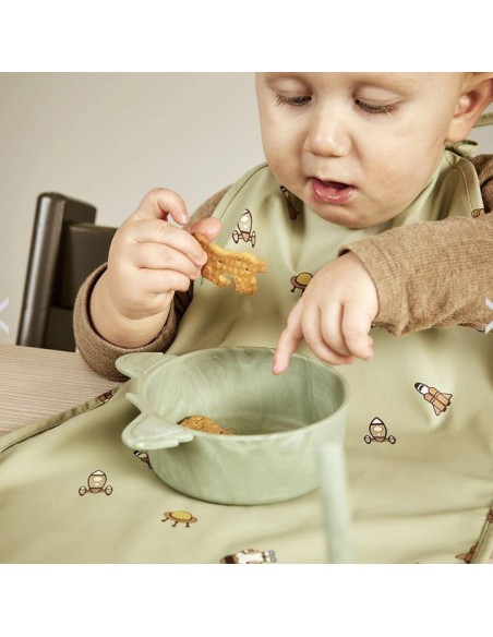 NU213 Alberte babero extra largo Light green- Spac