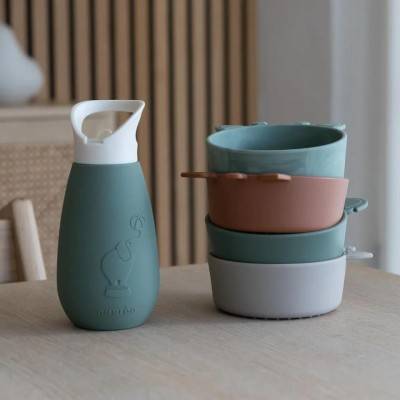 NU387 Pax botella silicona - 350 ml Dusty green 2
