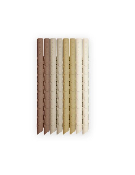 NU474 Ada cañas silicona 8-pack Brown mix