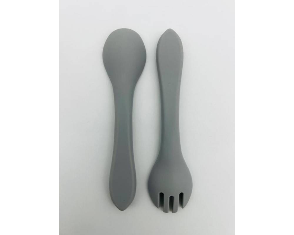 CUBIERTOS SILICONA GRIS