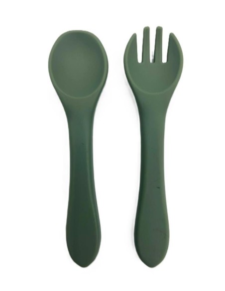 CUBIERTOS SILICONA VERDE MUSGO CUBIERTOS SILICONA VERDE MUSGO