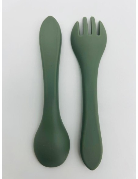 CUBIERTOS SILICONA VERDE MUSGO CUBIERTOS SILICONA VERDE MUSGO