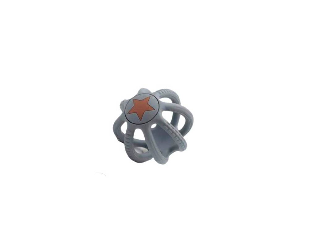 PELOTA MORDEDOR SILICONA GRIS