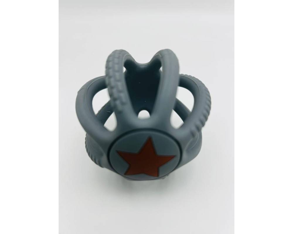 PELOTA MORDEDOR SILICONA GRIS