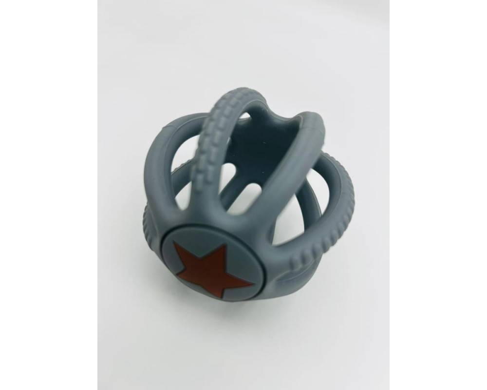 PELOTA MORDEDOR SILICONA GRIS