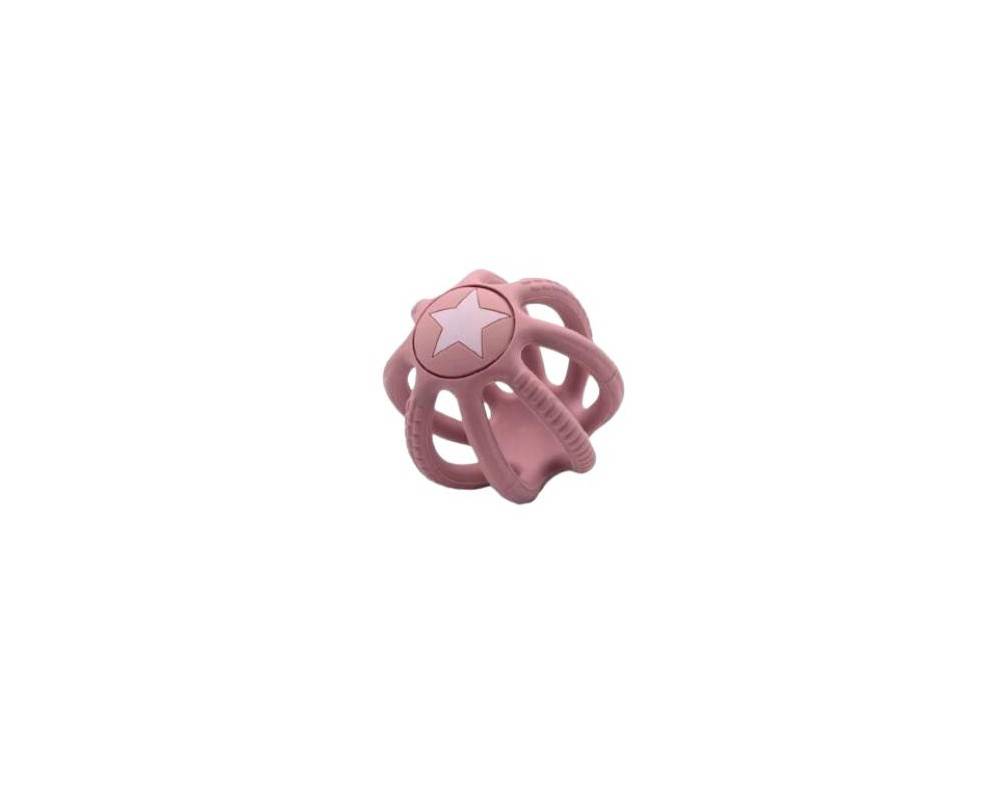 PELOTA MORDEDOR SILICONA ROSA