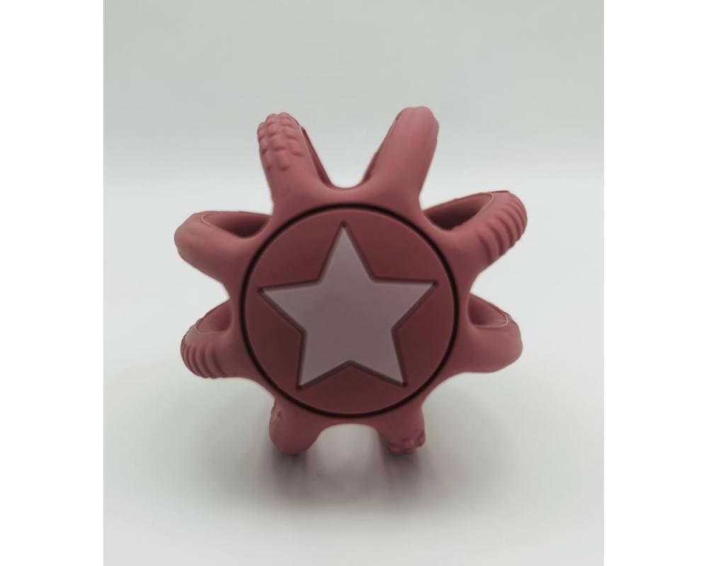 PELOTA MORDEDOR SILICONA ROSA