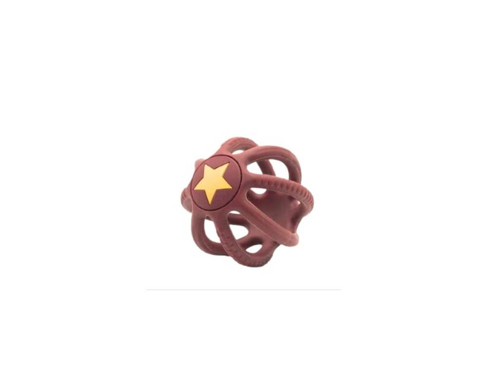 PELOTA MORDEDOR SILICONA ROJO